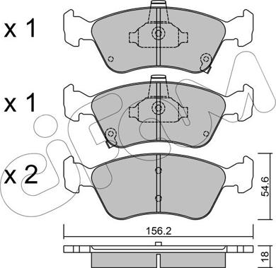 Cifam 822-287-0 - Тормозные колодки, дисковые, комплект autospares.lv