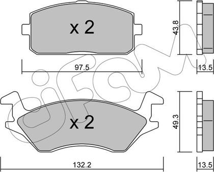 Cifam 822-234-0 - Тормозные колодки, дисковые, комплект autospares.lv