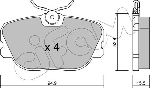 Cifam 822-235-0 - Тормозные колодки, дисковые, комплект autospares.lv