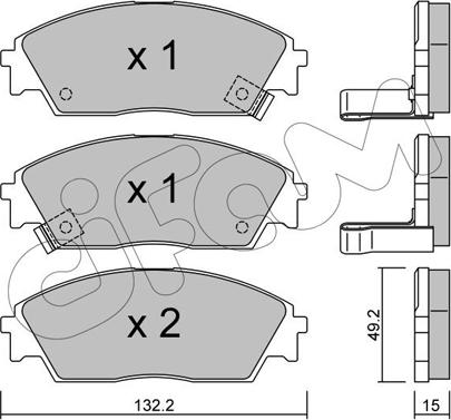 Cifam 822-236-1 - Тормозные колодки, дисковые, комплект autospares.lv