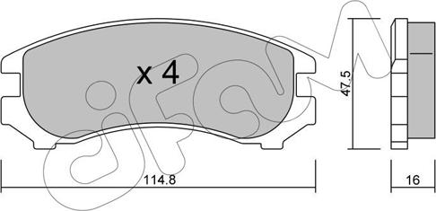 Cifam 822-230-0 - Тормозные колодки, дисковые, комплект autospares.lv