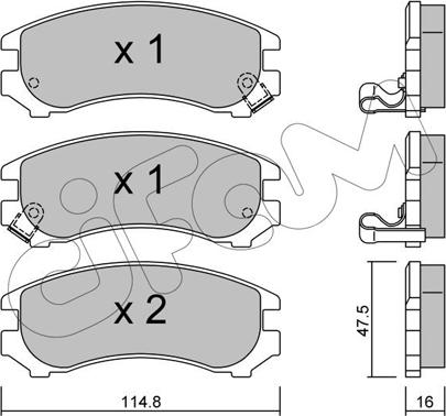 Cifam 822-230-1 - Тормозные колодки, дисковые, комплект autospares.lv