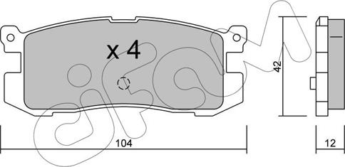 Cifam 822-233-0 - Тормозные колодки, дисковые, комплект autospares.lv