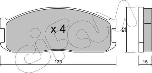 Cifam 822-232-0 - Тормозные колодки, дисковые, комплект autospares.lv