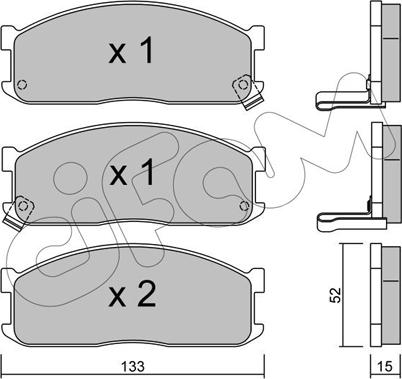 Cifam 822-232-1 - Тормозные колодки, дисковые, комплект autospares.lv