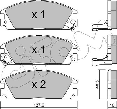 Cifam 822-237-1 - Тормозные колодки, дисковые, комплект autospares.lv