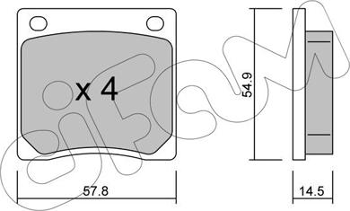 Cifam 822-229-0 - Тормозные колодки, дисковые, комплект autospares.lv