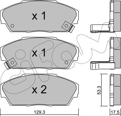 Cifam 822-225-0 - Тормозные колодки, дисковые, комплект autospares.lv