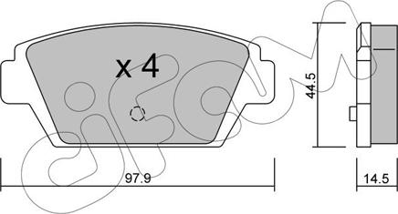 Cifam 822-226-0 - Тормозные колодки, дисковые, комплект autospares.lv