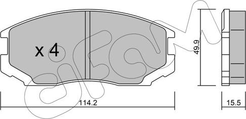 Cifam 822-221-0 - Тормозные колодки, дисковые, комплект autospares.lv