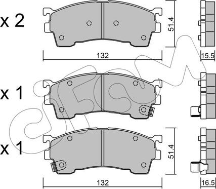 Cifam 822-223-1 - Тормозные колодки, дисковые, комплект autospares.lv