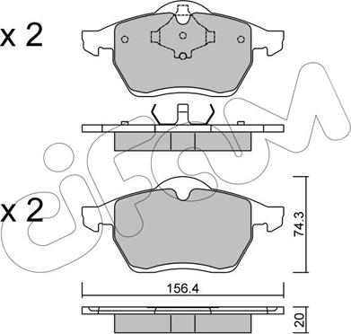 Cifam 822-279-0 - Тормозные колодки, дисковые, комплект autospares.lv