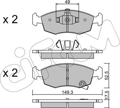 Cifam 822-274-5 - Тормозные колодки, дисковые, комплект autospares.lv