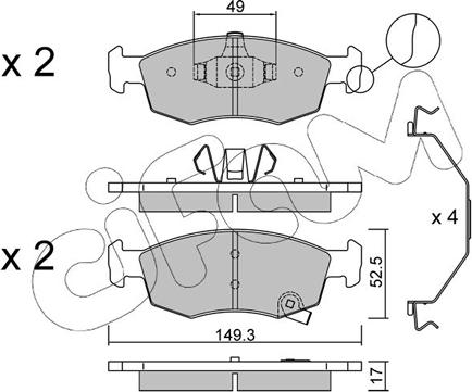 Cifam 822-274-6 - Тормозные колодки, дисковые, комплект autospares.lv