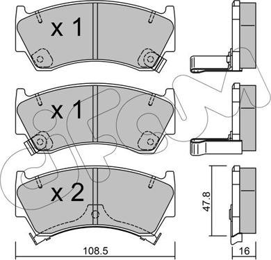 Cifam 822-278-0 - Тормозные колодки, дисковые, комплект autospares.lv