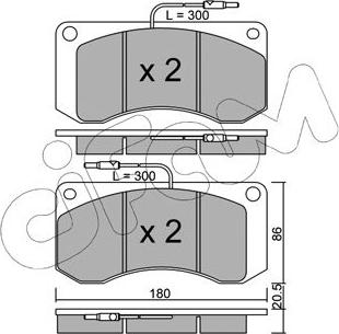 Cifam 822-272-0 - Тормозные колодки, дисковые, комплект autospares.lv