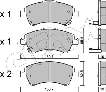 Cifam 822-795-0 - Тормозные колодки, дисковые, комплект autospares.lv