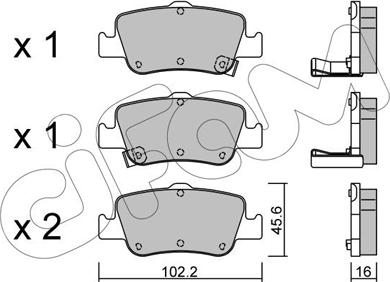 Cifam 822-796-0 - Тормозные колодки, дисковые, комплект autospares.lv