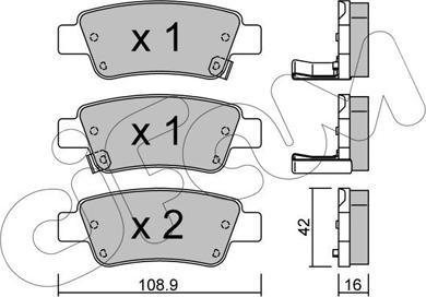 Cifam 822-790-0 - Тормозные колодки, дисковые, комплект autospares.lv