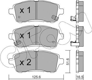 Cifam 822-793-1 - Тормозные колодки, дисковые, комплект autospares.lv