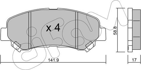 Cifam 822-792-0 - Тормозные колодки, дисковые, комплект autospares.lv