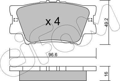 Cifam 822-749-0 - Тормозные колодки, дисковые, комплект autospares.lv