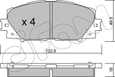 Cifam 822-745-1 - Тормозные колодки, дисковые, комплект autospares.lv