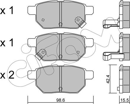 Cifam 822-746-0 - Тормозные колодки, дисковые, комплект autospares.lv