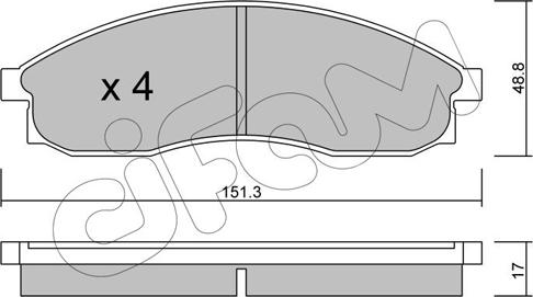 Cifam 822-740-0 - Тормозные колодки, дисковые, комплект autospares.lv