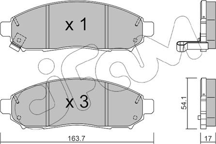 Cifam 822-743-0 - Тормозные колодки, дисковые, комплект autospares.lv