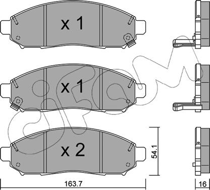 Cifam 822-743-1 - Тормозные колодки, дисковые, комплект autospares.lv