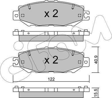 Cifam 822-759-1 - Тормозные колодки, дисковые, комплект autospares.lv