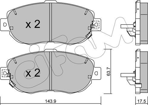 Cifam 822-756-0 - Тормозные колодки, дисковые, комплект autospares.lv