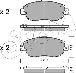 Cifam 822-756-1 - Тормозные колодки, дисковые, комплект autospares.lv