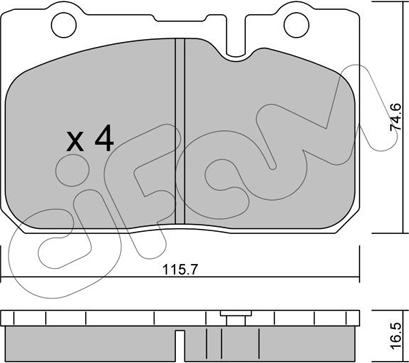 Cifam 822-757-0 - Тормозные колодки, дисковые, комплект autospares.lv