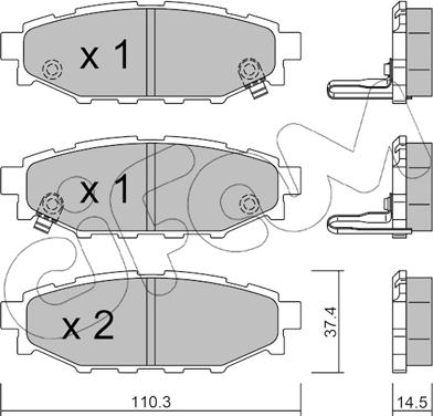 Cifam 822-764-1 - Тормозные колодки, дисковые, комплект autospares.lv