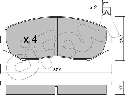 Cifam 822-766-0 - Тормозные колодки, дисковые, комплект autospares.lv