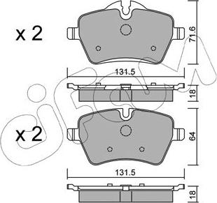 Cifam 822-768-0 - Тормозные колодки, дисковые, комплект autospares.lv