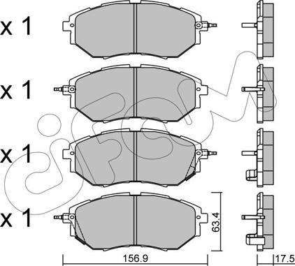 Cifam 822-763-0 - Тормозные колодки, дисковые, комплект autospares.lv