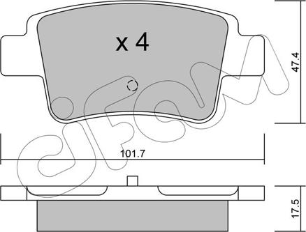 Cifam 822-705-0 - Тормозные колодки, дисковые, комплект autospares.lv