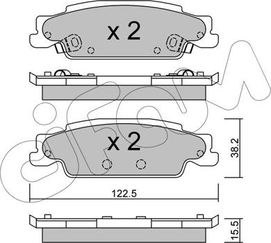 Cifam 822-700-0 - Тормозные колодки, дисковые, комплект autospares.lv