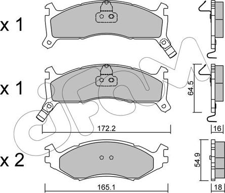 Cifam 822-714-0 - Тормозные колодки, дисковые, комплект autospares.lv