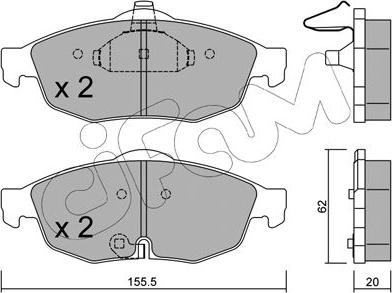 Cifam 822-715-0 - Тормозные колодки, дисковые, комплект autospares.lv