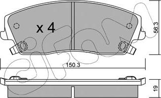 Cifam 822-716-0 - Тормозные колодки, дисковые, комплект autospares.lv