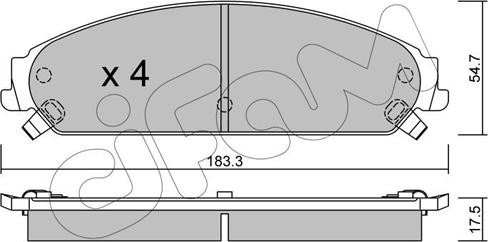 Cifam 822-717-0 - Тормозные колодки, дисковые, комплект autospares.lv