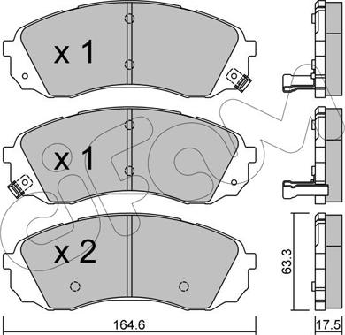 Cifam 822-785-0 - Тормозные колодки, дисковые, комплект autospares.lv