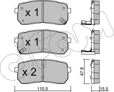 Cifam 822-786-0 - Тормозные колодки, дисковые, комплект autospares.lv