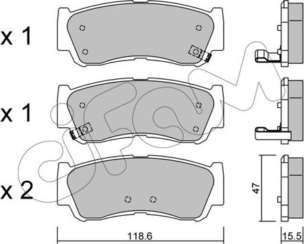 Cifam 822-788-0 - Тормозные колодки, дисковые, комплект autospares.lv