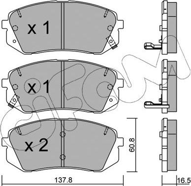 Cifam 822-783-0 - Тормозные колодки, дисковые, комплект autospares.lv