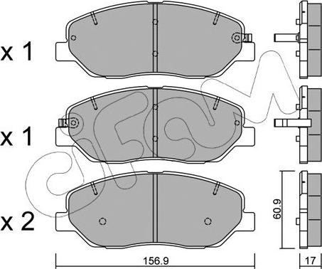 Cifam 822-787-0 - Тормозные колодки, дисковые, комплект autospares.lv